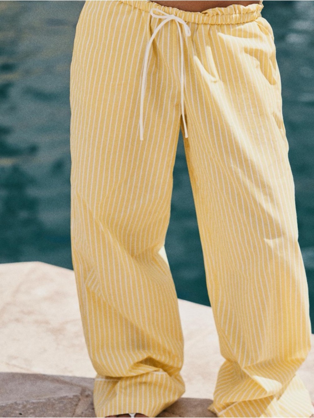 Zara Yellow Pinstripe Pants